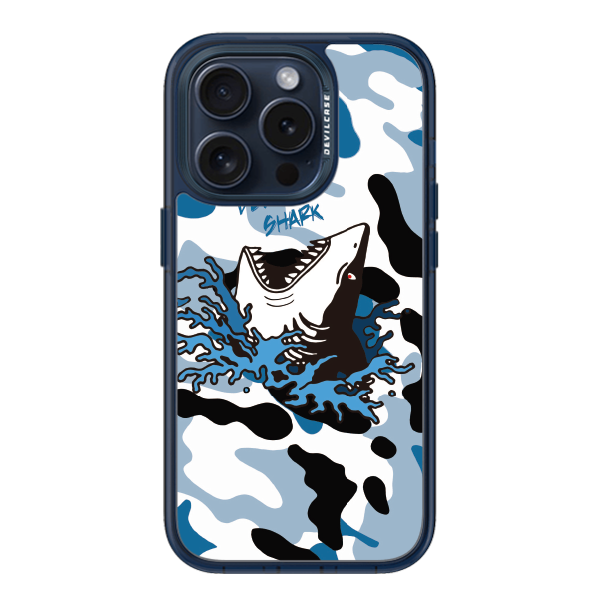 彩繪手機殼 - 鯊魚藍迷彩 | 惡魔防摔殼(標準版): 透海藍