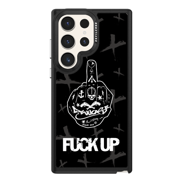 彩繪手機殼 - 中指Fuck up | 惡魔防摔殼(標準版): 黑色