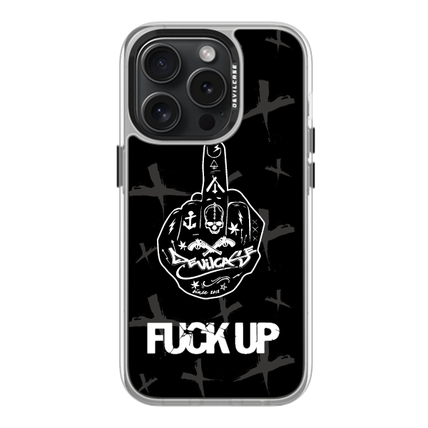 彩繪手機殼 - 中指Fuck up | 惡魔防摔殼(標準版): 透明