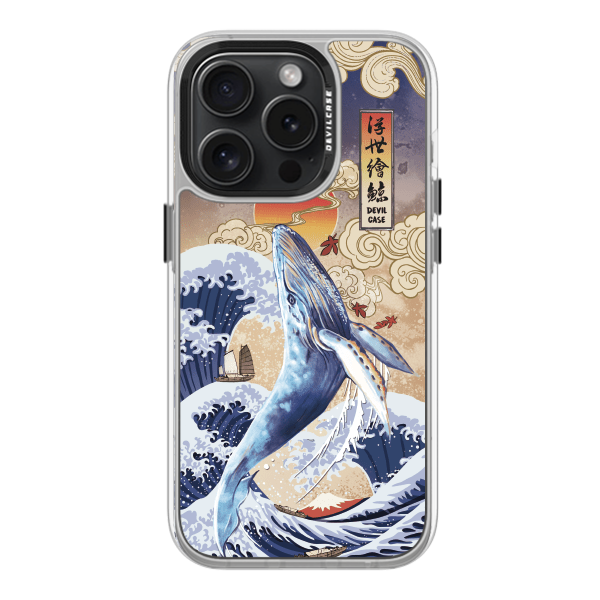 彩繪手機殼 - 浮世繪鯨 | 惡魔防摔殼(標準版): 透明
