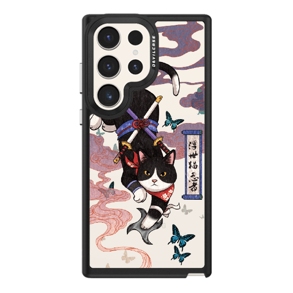 彩繪手機殼 - 浮世貓忍者 | 惡魔防摔殼(標準版): 黑色