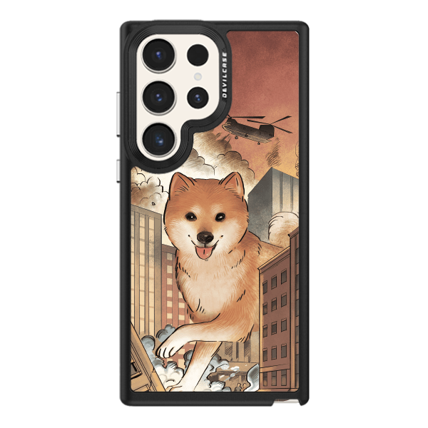 彩繪手機殼 - 怪獸柴犬 | 惡魔防摔殼(標準版): 黑色