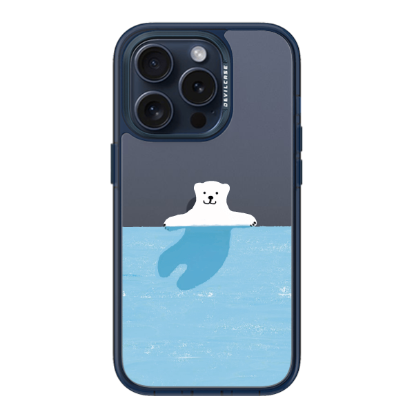 彩繪手機殼 - 悠游北極熊 | 惡魔防摔殼(標準版): 透海藍