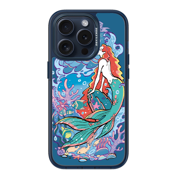 彩繪手機殼 - 人魚公主 | 惡魔防摔殼(標準版): 透海藍