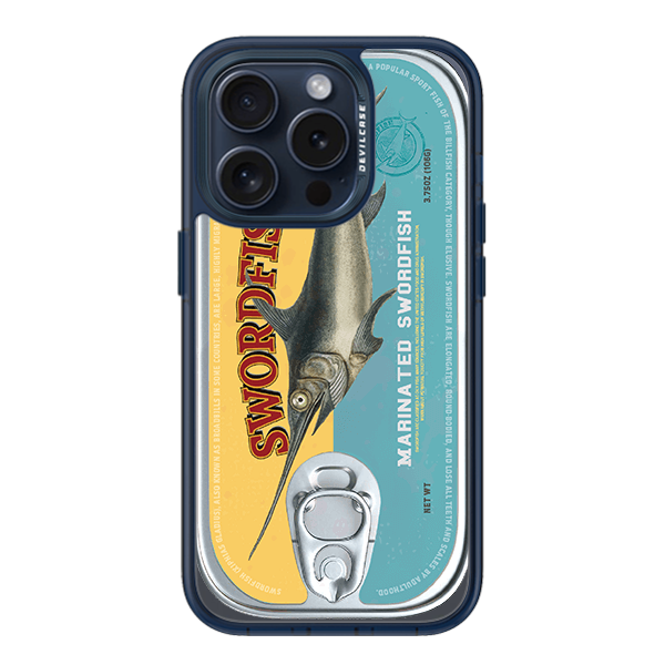 彩繪手機殼 - 魚罐頭 | 惡魔防摔殼(標準版): 透海藍