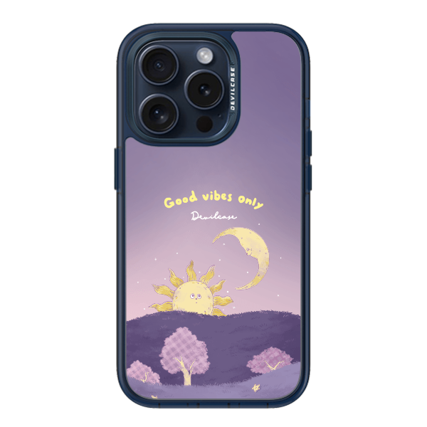 彩繪手機殼 - 好心情太陽和月亮 | 惡魔防摔殼(標準版): 透海藍