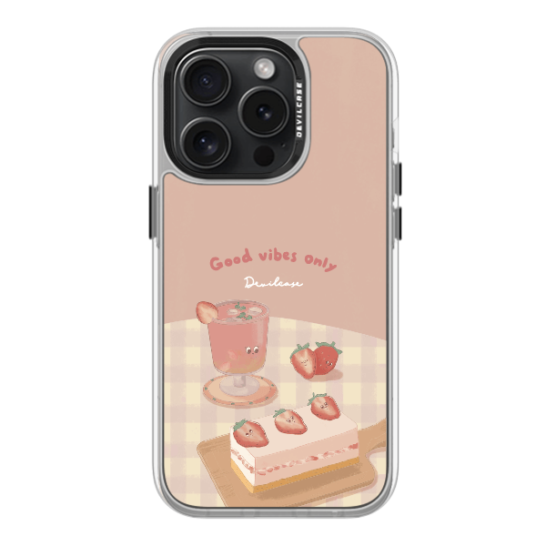 彩繪手機殼 - 好心情草莓甜點 | 惡魔防摔殼(標準版): 透明