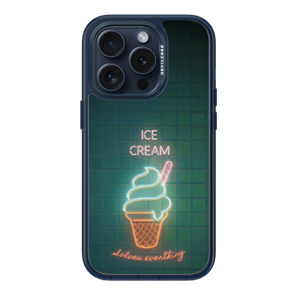 彩繪手機殼 - 霓虹冰淇淋 | 惡魔防摔殼(標準版): 透海藍