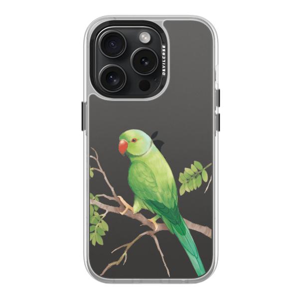 彩繪手機殼 - 綠月輪鸚鵡 | 惡魔防摔殼(標準版): 透明