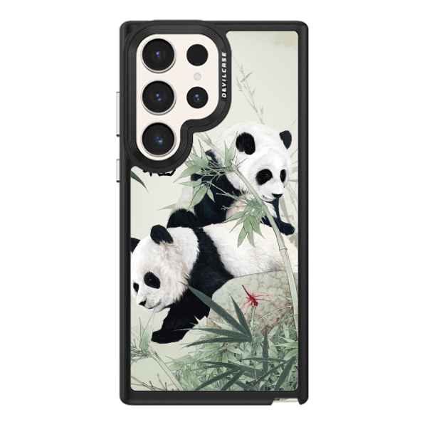 彩繪手機殼 - 工筆熊貓 | 惡魔防摔殼(標準版): 黑色