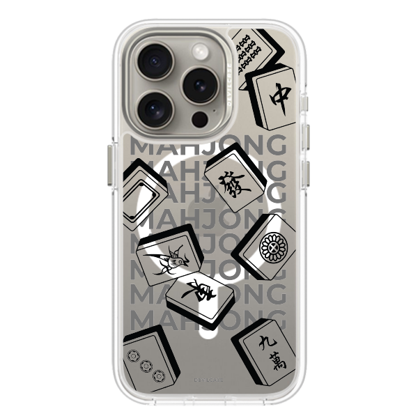 彩繪手機殼 - 麻將Mahjong(黑) | 惡魔防摔殼(磁吸版)
