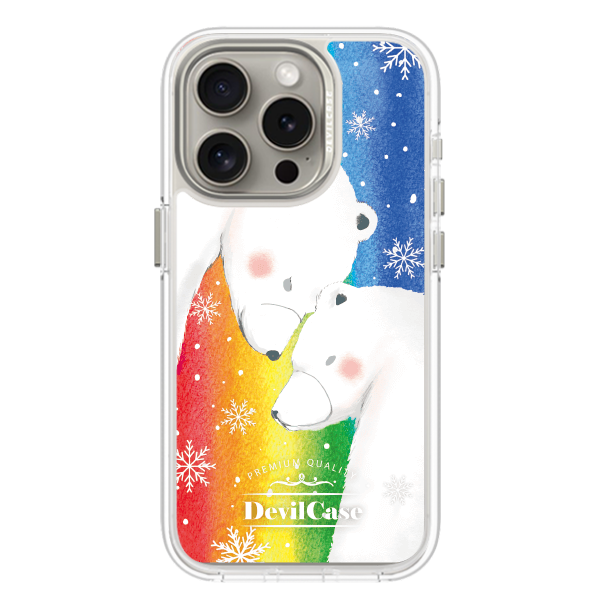 彩繪手機殼 - 彩虹北極熊 | 惡魔防摔殼(磁吸版)