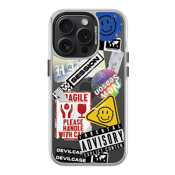 彩繪手機殼 - 惡魔stickers | 惡魔防摔殼(標準版): 透明