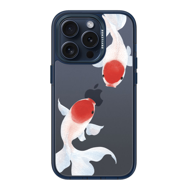 彩繪手機殼 - 紅帽金魚 | 惡魔防摔殼(標準版): 透海藍