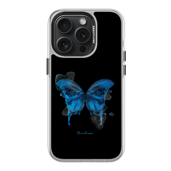 彩繪手機殼 - Blue butterfly | 惡魔防摔殼(標準版): 透明