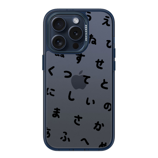彩繪手機殼 - 簡約日文字(黑字) | 惡魔防摔殼(標準版): 透海藍