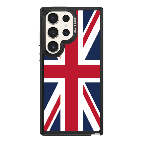 彩繪手機殼 - 英國大國旗 | 惡魔防摔殼(標準版): 黑色