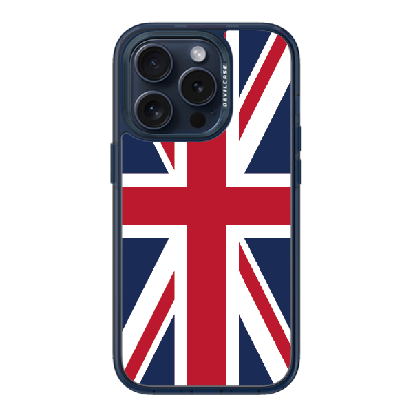 彩繪手機殼 - 英國大國旗 | 惡魔防摔殼(標準版): 透海藍