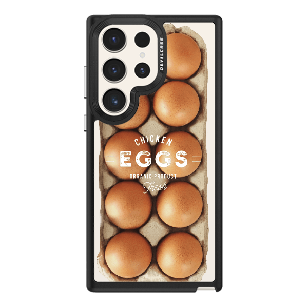 彩繪手機殼 - 雞蛋 | 惡魔防摔殼(標準版): 黑色