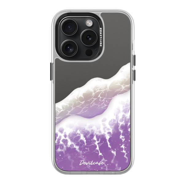 彩繪手機殼 - 平靜紫海浪 | 惡魔防摔殼(標準版): 透明