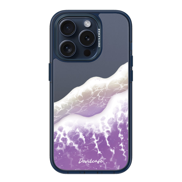 彩繪手機殼 - 平靜紫海浪 | 惡魔防摔殼(標準版): 透海藍