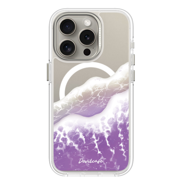 彩繪手機殼 - 平靜紫海浪 | 惡魔防摔殼(磁吸版)