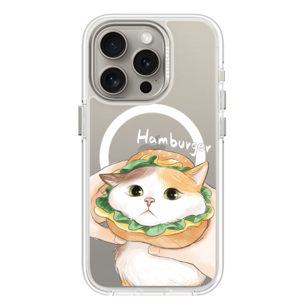 彩繪手機殼 - 漢堡貓貓 | 惡魔防摔殼(磁吸版)