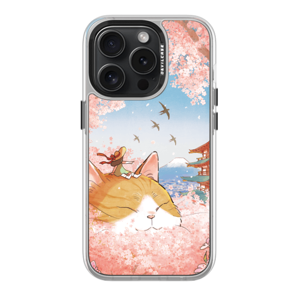 彩繪手機殼 - 巨大貓咪富士山 | 惡魔防摔殼(標準版): 透明