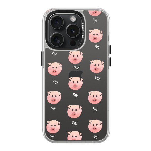 彩繪手機殼 - 粉紅小豬 | 惡魔防摔殼(標準版): 透明