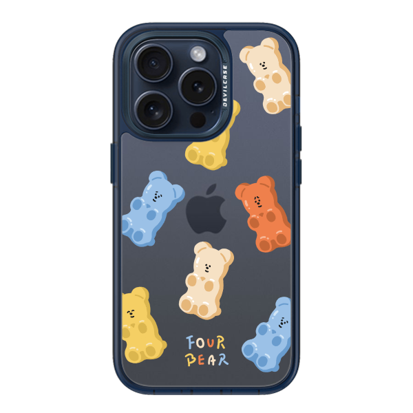 彩繪手機殼 - 好多好多四熊熊軟糖 | 惡魔防摔殼(標準版): 透海藍