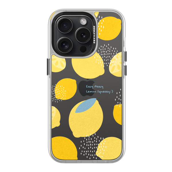 彩繪手機殼 - 黃黃檸檬 | 惡魔防摔殼(標準版): 透明