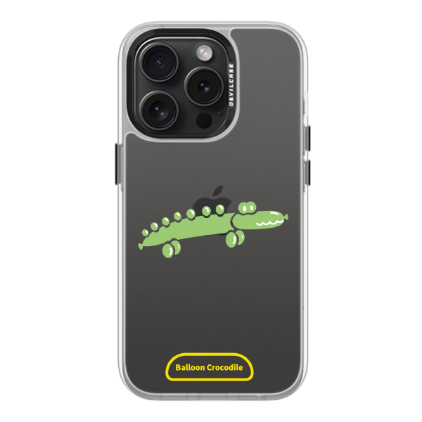 彩繪手機殼 - 氣球鱷魚 | 惡魔防摔殼(標準版): 透明
