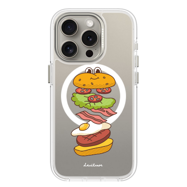 彩繪手機殼 - 分層漢堡包 | 惡魔防摔殼(磁吸版)