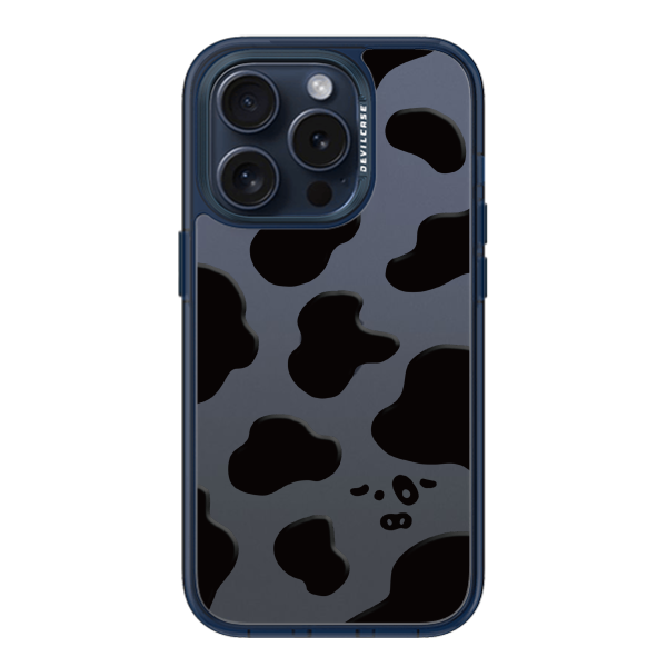 彩繪手機殼 - 黑色奶牛紋 | 惡魔防摔殼(標準版): 透海藍