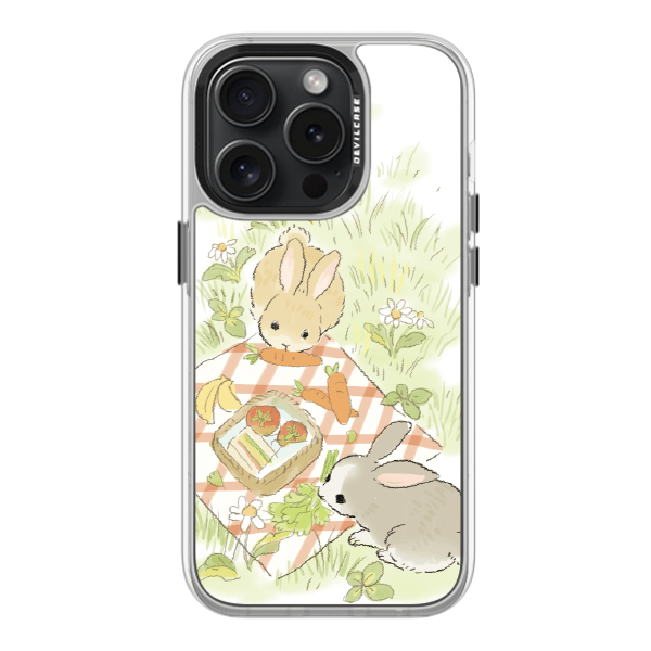 彩繪手機殼 - 兔兔野餐 | 惡魔防摔殼(標準版): 透明