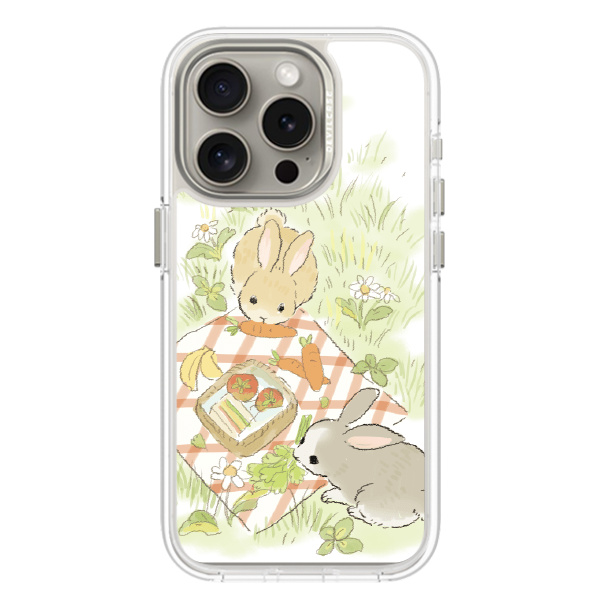 彩繪手機殼 - 兔兔野餐 | 惡魔防摔殼(磁吸版)