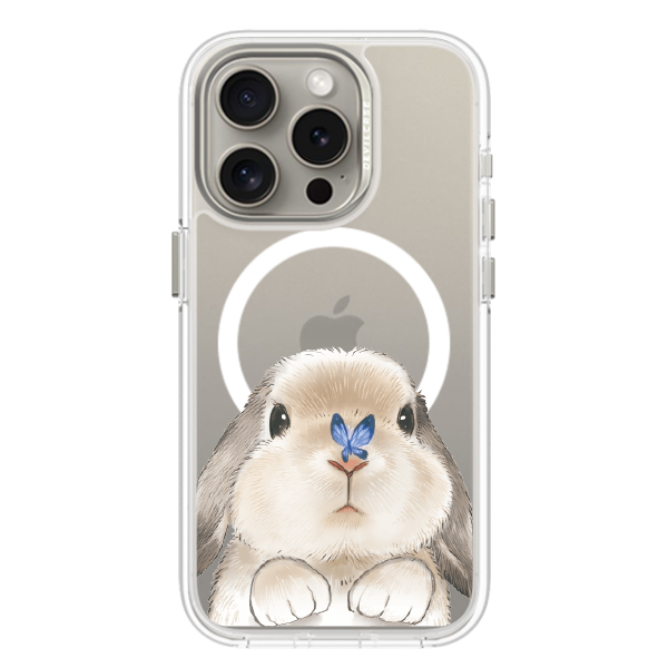 彩繪手機殼 - 兔兔小蝴蝶 | 惡魔防摔殼(磁吸版)