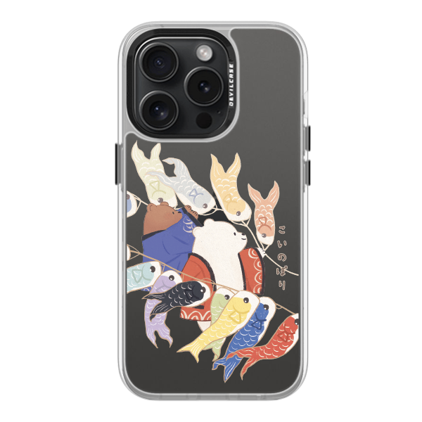 彩繪手機殼 - 鯉魚旗與熊 | 惡魔防摔殼(標準版): 透明