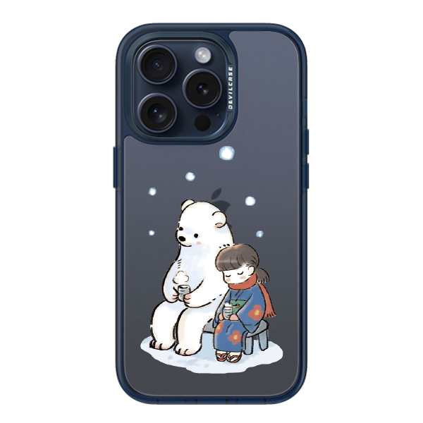 彩繪手機殼 - 北極熊下午茶 | 惡魔防摔殼(標準版): 透海藍