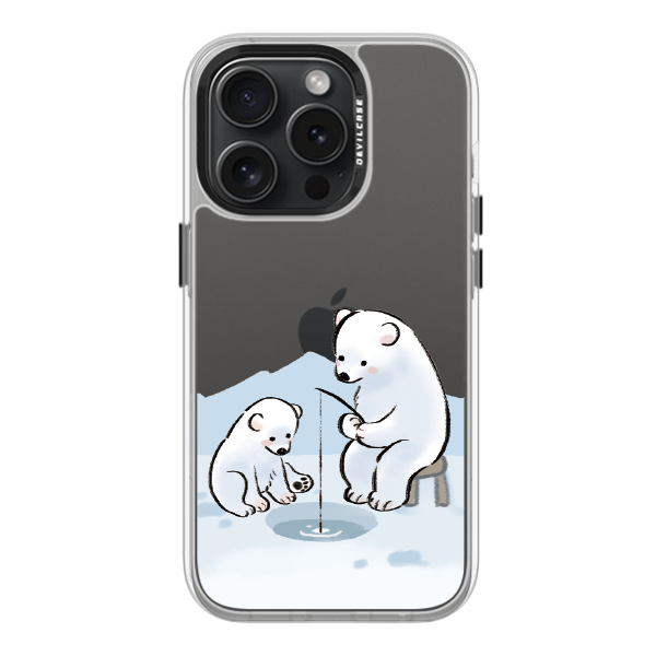 彩繪手機殼 - 北極熊釣魚 | 惡魔防摔殼(標準版): 透明