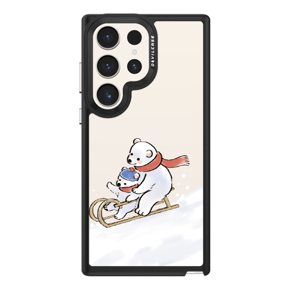 彩繪手機殼 - 北極熊滑雪 | 惡魔防摔殼(標準版): 黑色