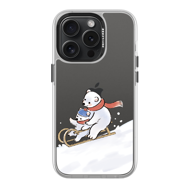彩繪手機殼 - 北極熊滑雪 | 惡魔防摔殼(標準版): 透明
