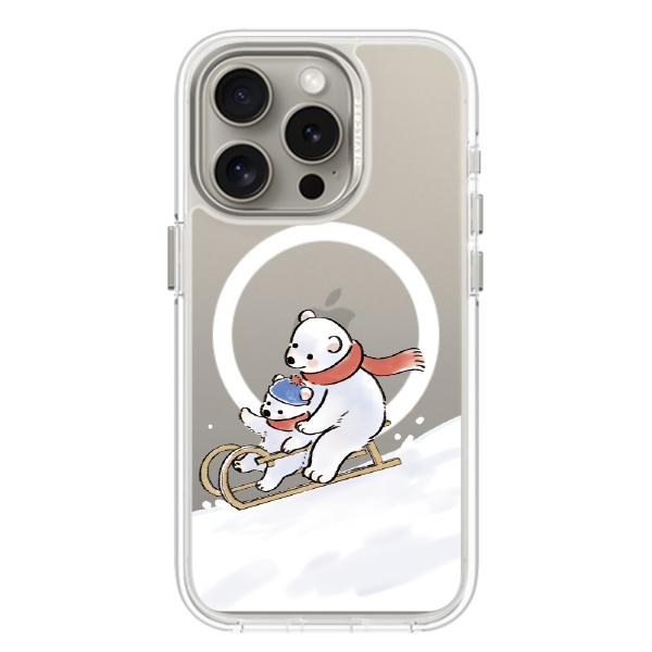 彩繪手機殼 - 北極熊滑雪 | 惡魔防摔殼(磁吸版)
