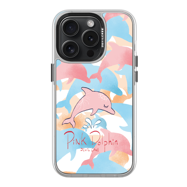 彩繪手機殼 - 海洋生物粉海豚 | 惡魔防摔殼(標準版): 透明