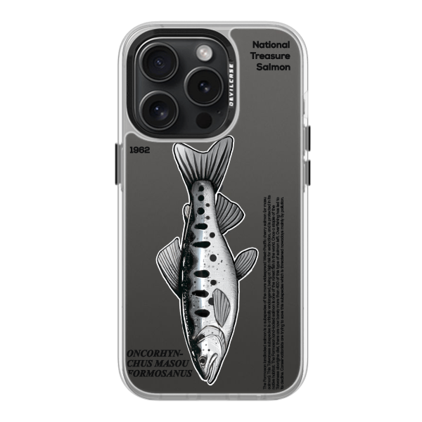 彩繪手機殼 - 鮭魚圖鑑 | 惡魔防摔殼(標準版): 透明