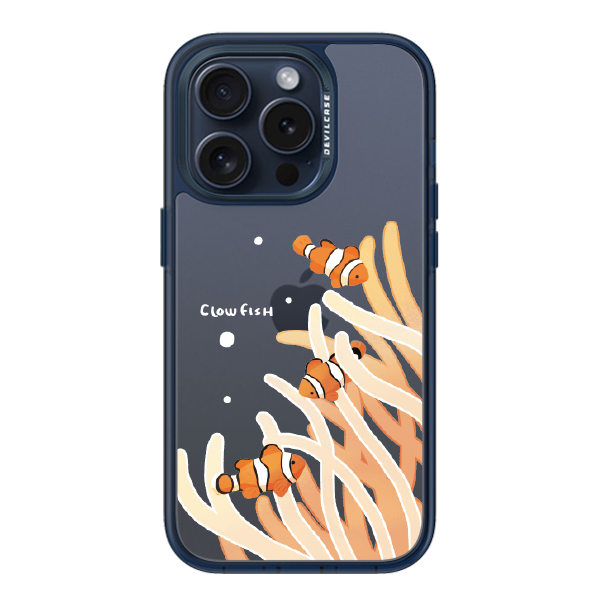 彩繪手機殼 - 小丑魚海葵 | 惡魔防摔殼(標準版): 透海藍