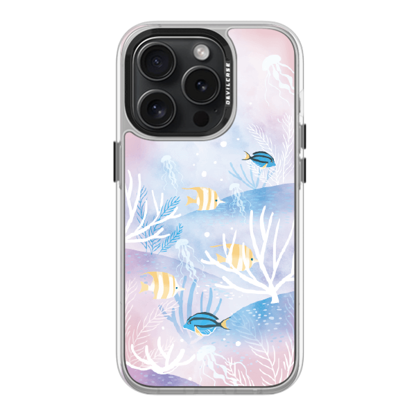 彩繪手機殼 - 粉海熱帶魚 | 惡魔防摔殼(標準版): 透明
