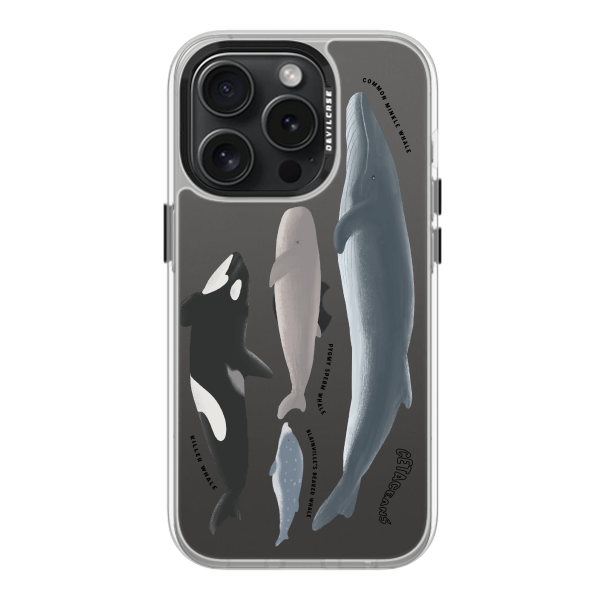 彩繪手機殼 - 鯨魚們 | 惡魔防摔殼(標準版): 透明