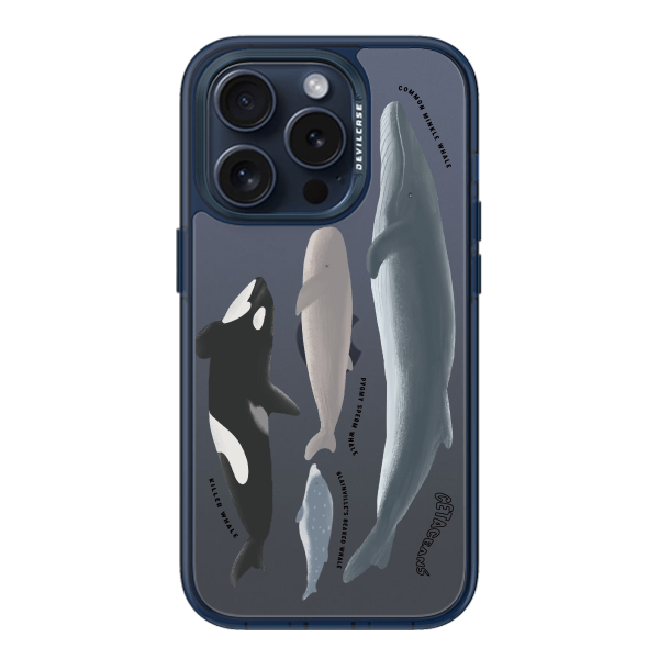 彩繪手機殼 - 鯨魚們 | 惡魔防摔殼(標準版): 透海藍