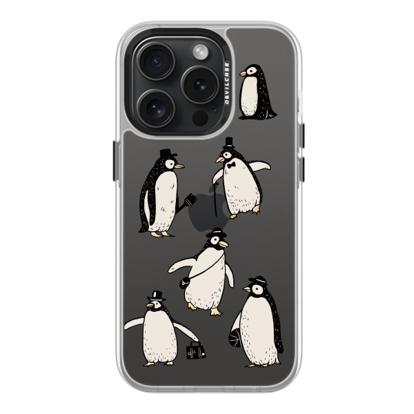 彩繪手機殼 - 紳士企鵝 | 惡魔防摔殼(標準版): 透明